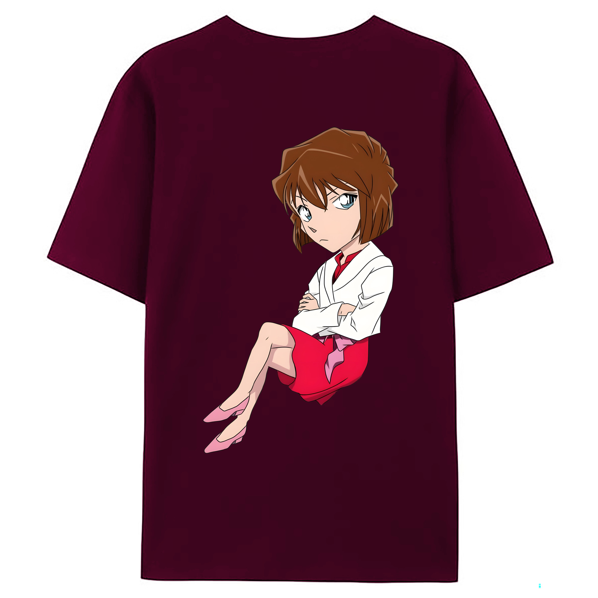 （画像用） 名探偵コナン 灰原 哀 はいばら あい Detective Conan Anita Hailey、Vi Graythorn Haibara Ai レディース半袖Tシャツ(バックプリント)